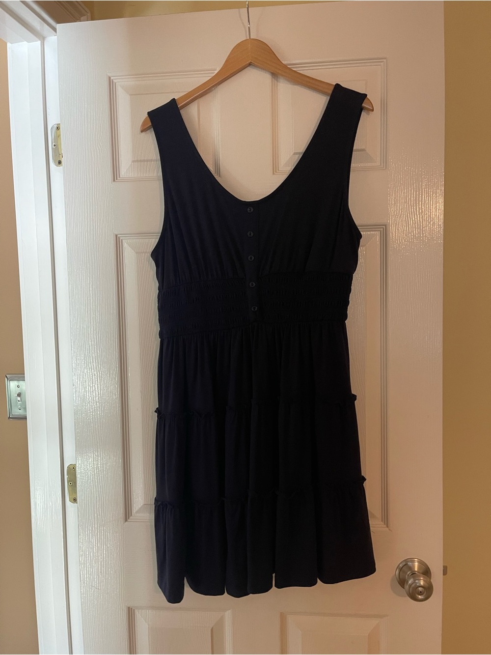Classic Navy Sleeveless Tiered Dress